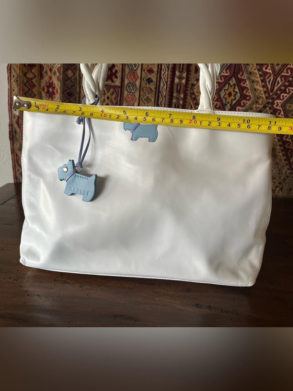 Radley London White Leather Handbag NWT - Picture 11 of 13